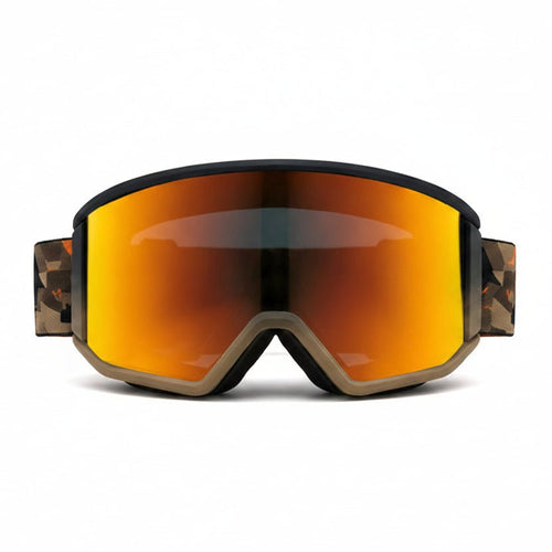 Backcountry Pro snow goggles by MHDUB with black and orange mountain strap