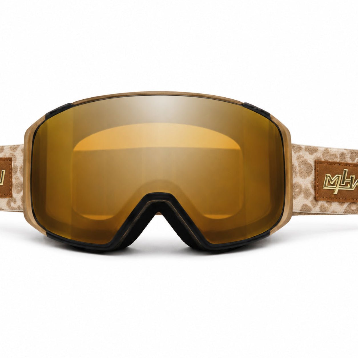 Bad Kitty snow goggles by MHDUB with toric magnetic lens and leopard strap
