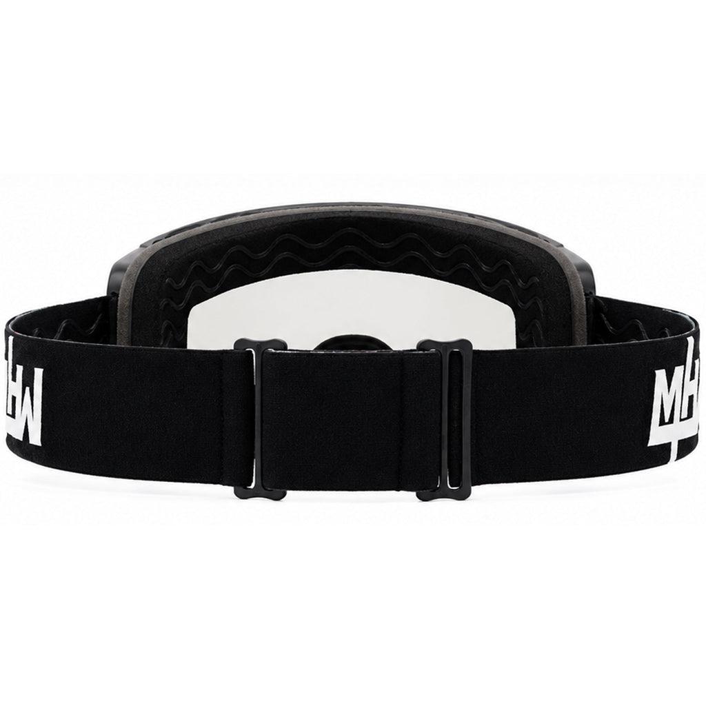 Blacked Out snow goggles by MHDUB with silicone-backed strap