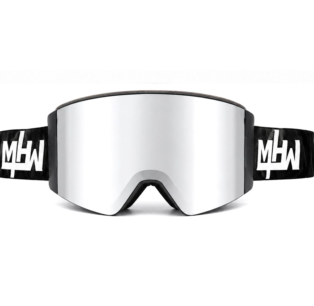 Blacked Out snow goggles by MHDUB with mirror magnetic lens
