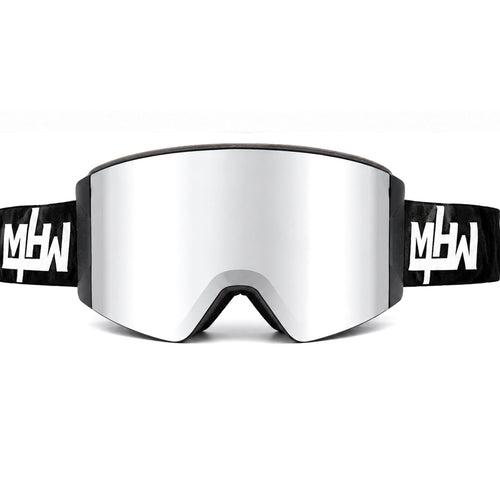 Blacked Out snow goggles by MHDUB with mirror magnetic lens