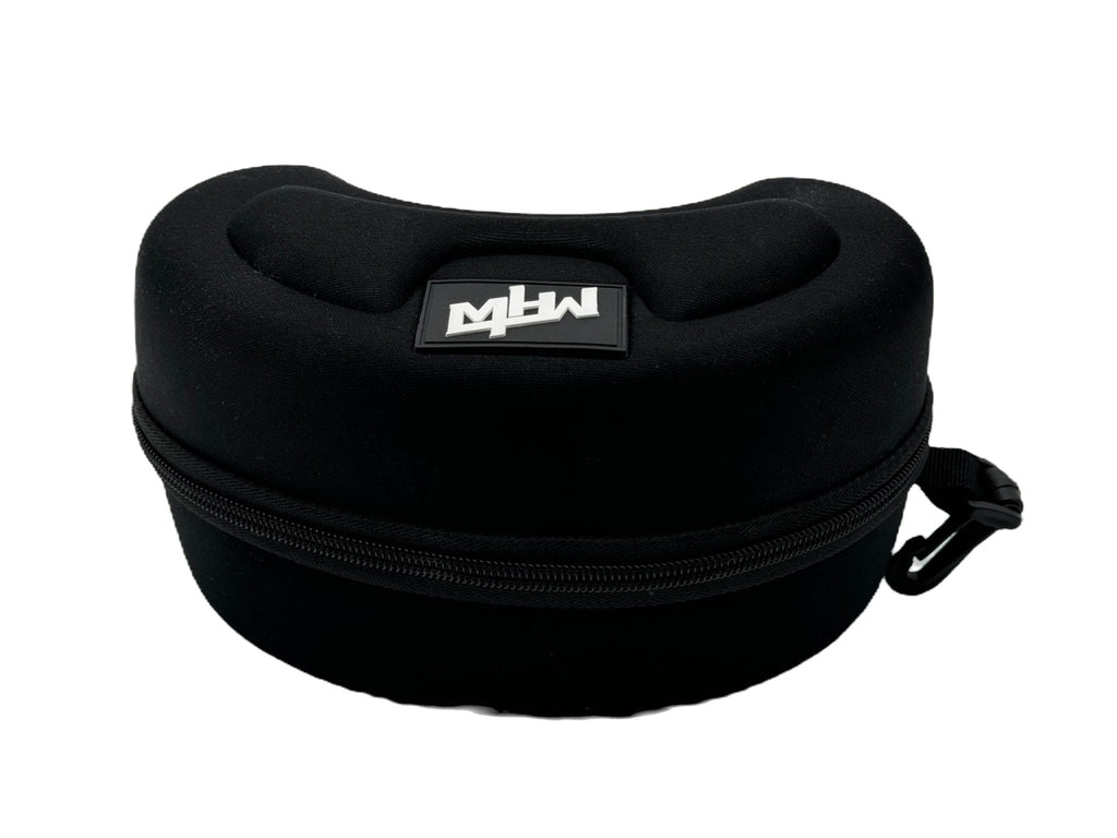 Blacked out snow goggles hard case