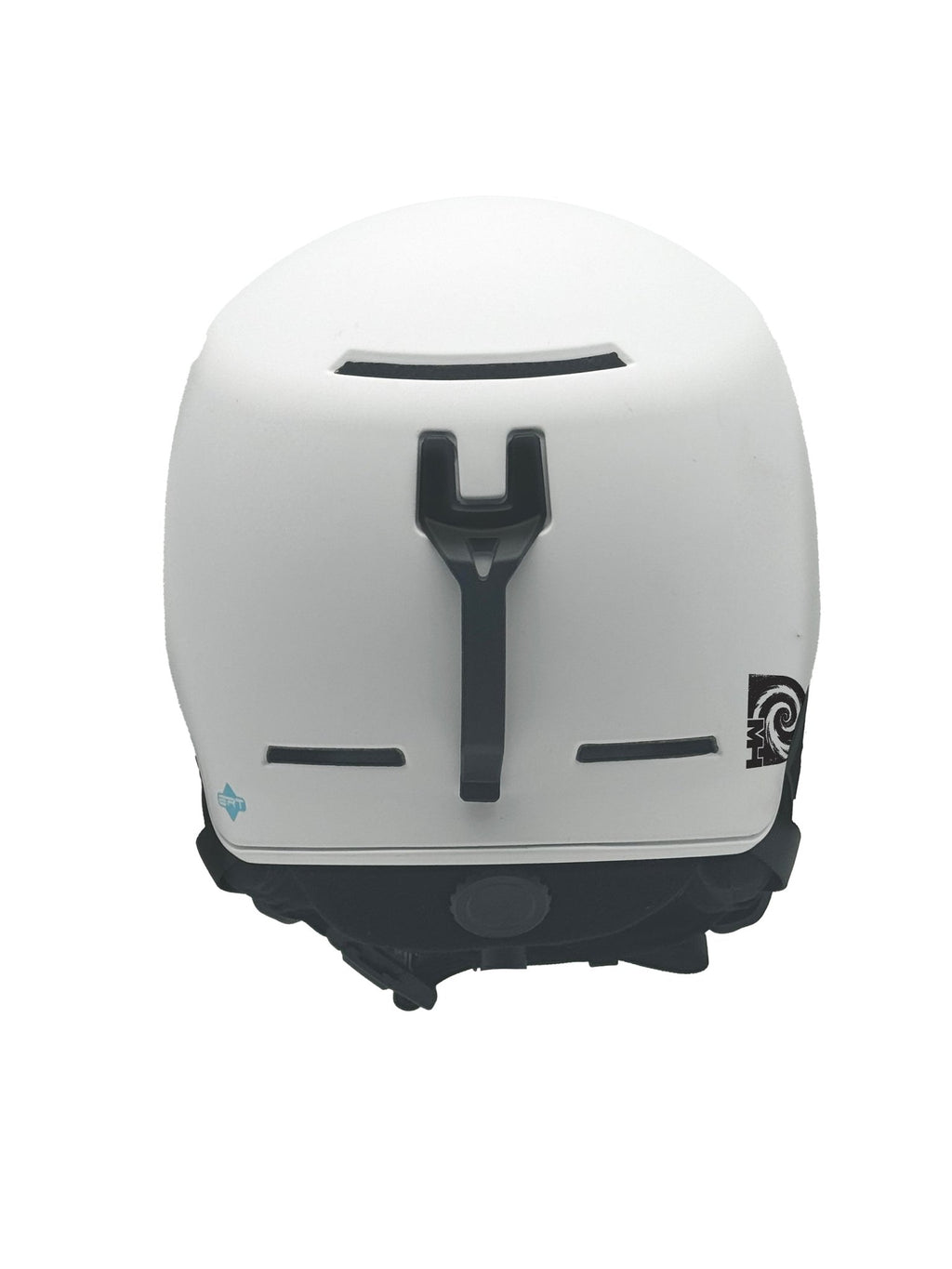 Back view of Ghost Face snowboard helmet by MHDUB with low-profile fit
