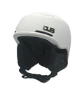 Ghost Face snowboard helmet by MHDUB, front three-quarter view in white