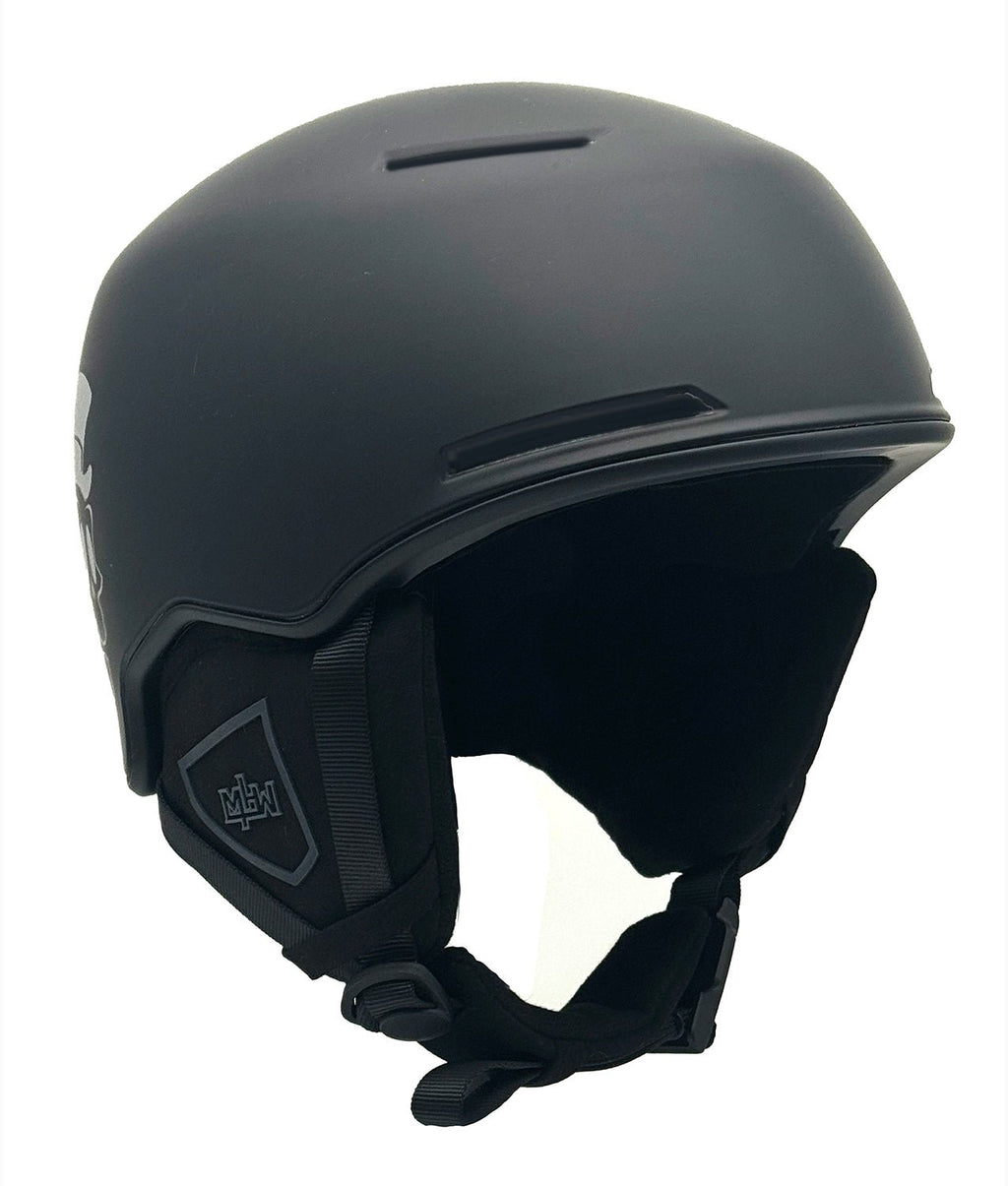 OG SKULLY snowboard helmet by MHDUB, side view showing low-profile fit