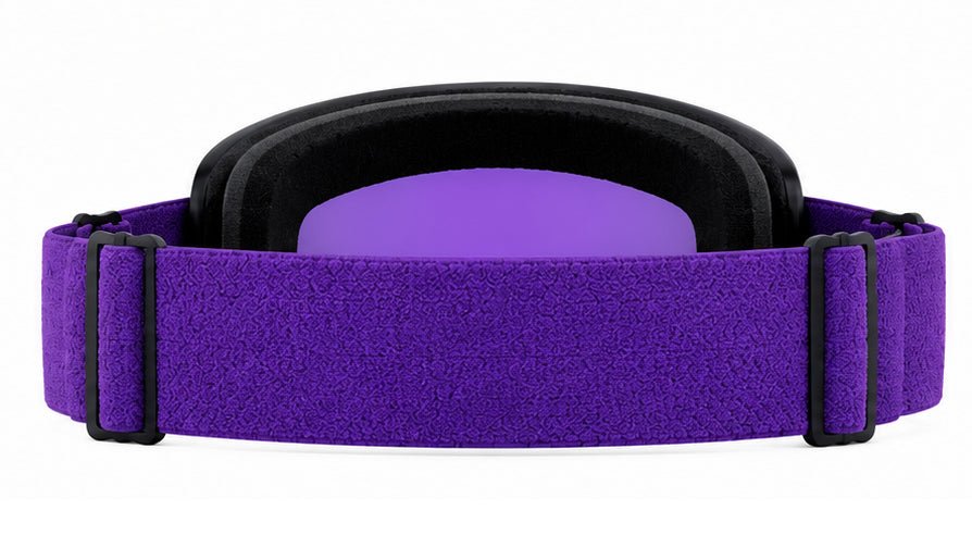 Purple Haze snow goggles by MHDUB with silicone-backed strap